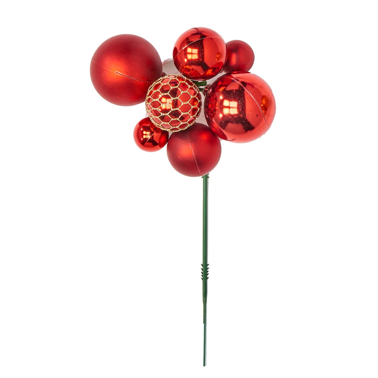 6" Christmas Weatherproof Ball Pick with Bristles, 12ct.